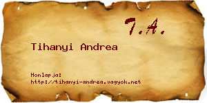 Tihanyi Andrea névjegykártya